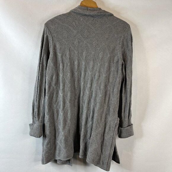 41 Hawthorn Womens Cardigan Sweater Size 1X Gray Open Front With Pockets - Picture 7 of 10